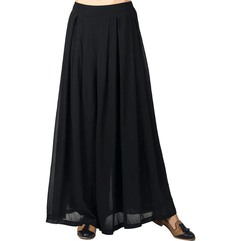 High Waisted Chiffon Wide Leg Pants Casual Lightweight Breathable Perfect for Summer Outings Who