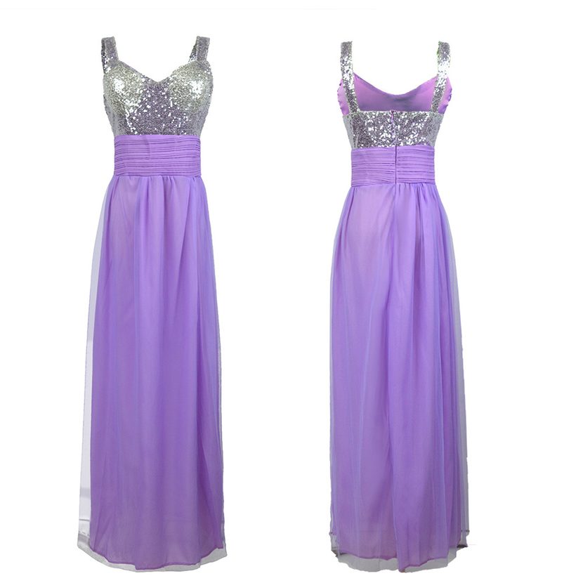 Long Bridesmaid Dress Sequin Embellishments Elegant Design Floor Length Perfect for Weddings and