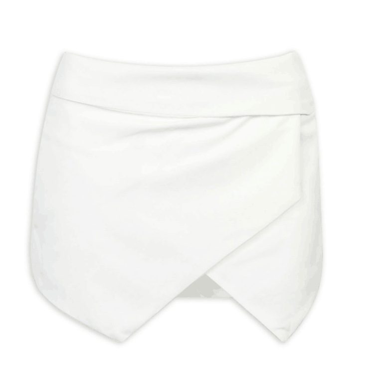 Layered Cross Over Skirt Shorts Irregular Design Comfortable Fit Versatile Style Perfect for Cas