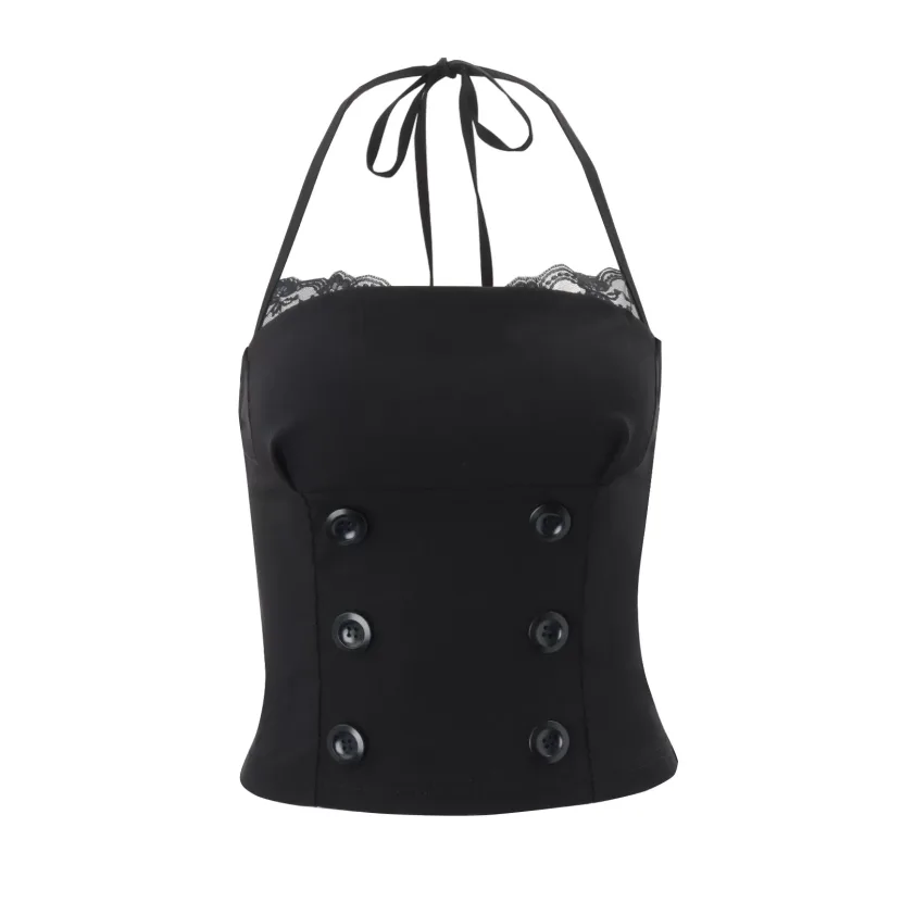 Summer Womens Fashion Set Trendy Halter Neck Top Slim Fit Midi Skirt Chic Style for Casual Outin