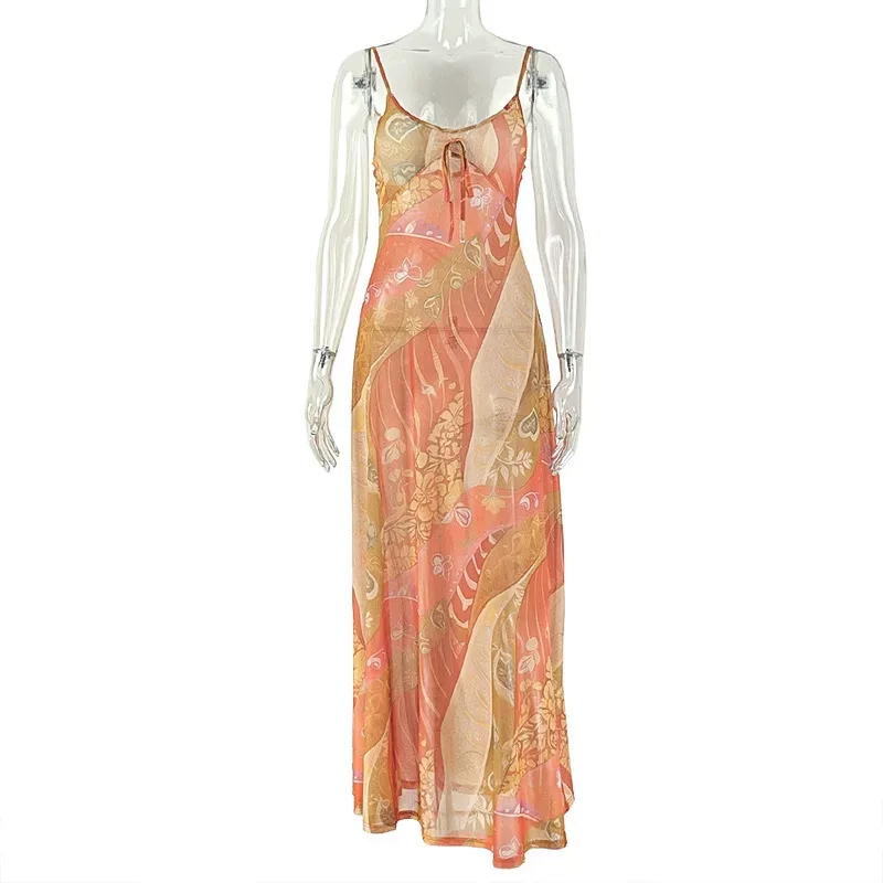 Fashionable Womens Bodycon Dress Floral Print Sleeveless Slim Fit Casual Style Perfect for Vacat