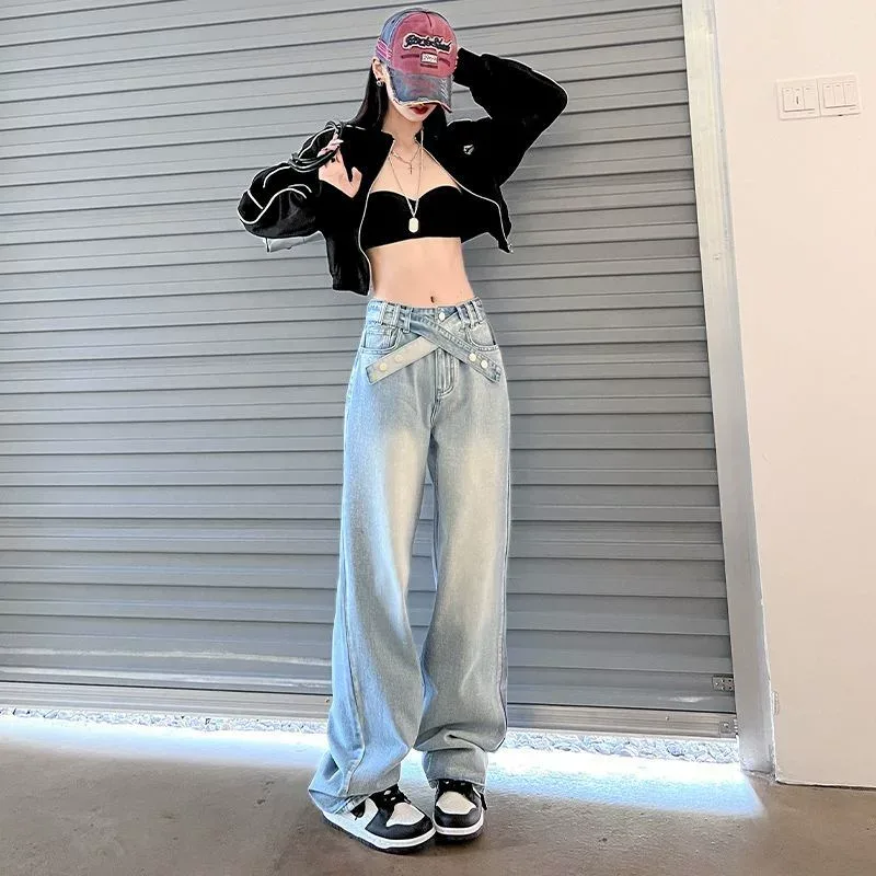 High Waisted Wide Leg Jeans for Women Loose Fit Trendy Design Spring Fall Style Wholesale Availa