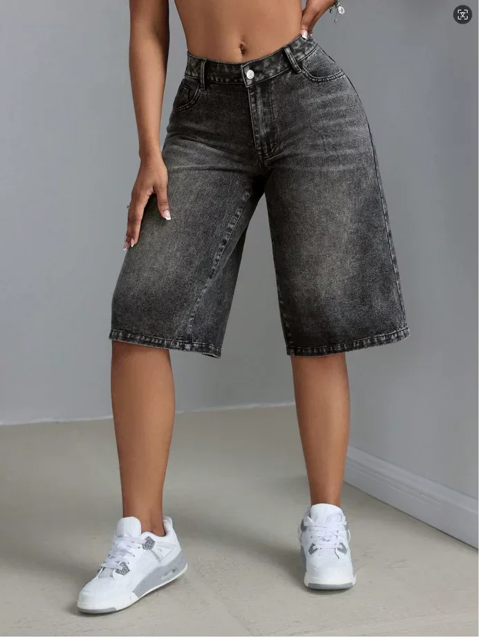 Wide Leg Denim Pants Trendy Street Style Casual Wear for Women Wholesale Available customizable
