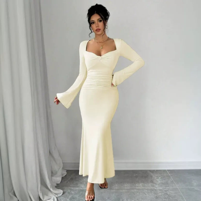 Elegant Ankle Length Dress Chic Style High Quality Fabric Spring Summer Collection Perfect for F