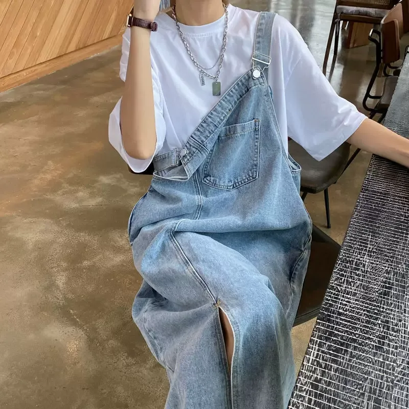 炸街套装女2024夏季新款大码胖mm洋气上衣显瘦牛仔背带裙两件套潮