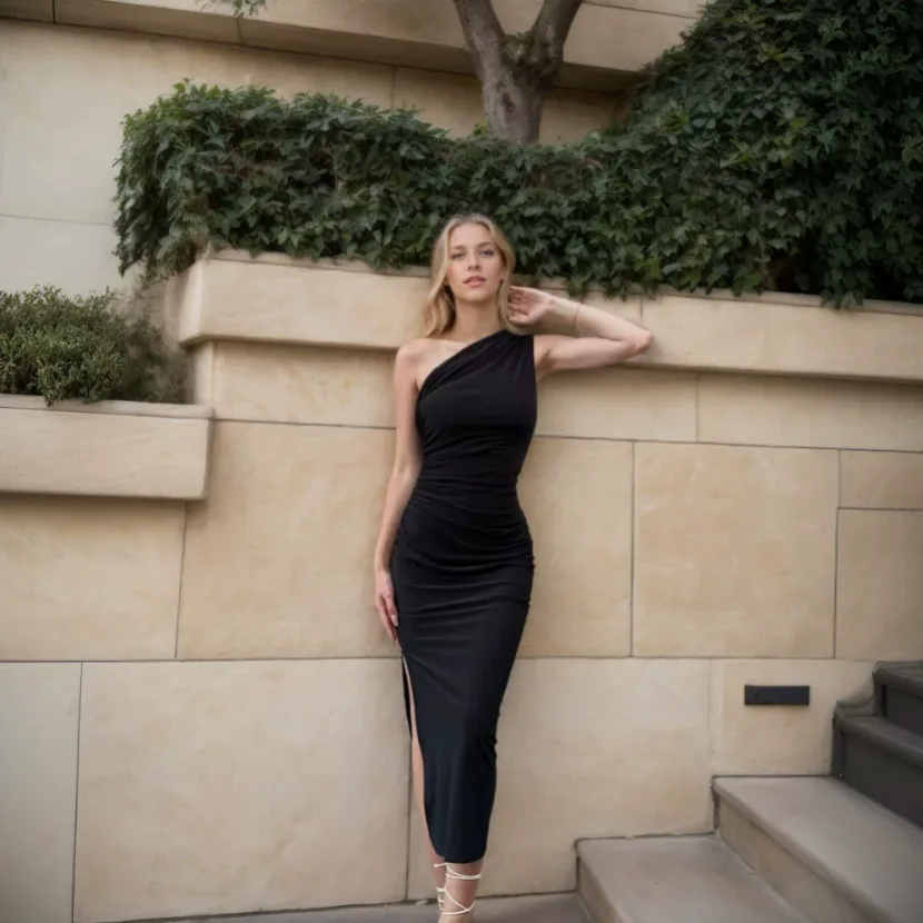 Elegant Off Shoulder Maxi Dress High Quality Fabric Sophisticated Design Spring Summer Collectio