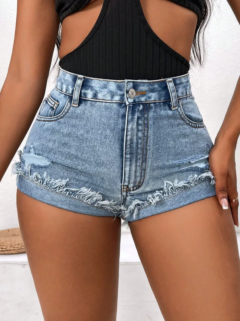 Slim Fit Denim Shorts Sexy Casual Style Perfect for Summer Outings Wholesale Available OEM ODM s