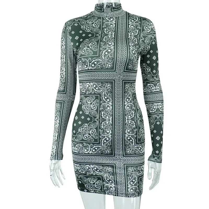 Floral Print A Line Dress Sweet Style Black Color Mid Waist Perfect for Summer Commuting Wholesa