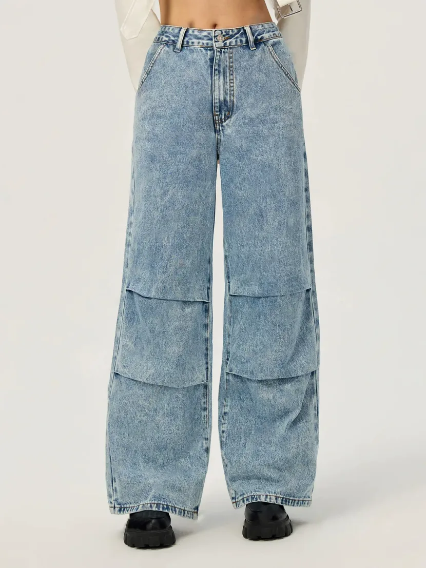 Womens Casual Straight Leg Wide Leg Jeans Stylish Design Comfortable Fit Versatile for Everyday