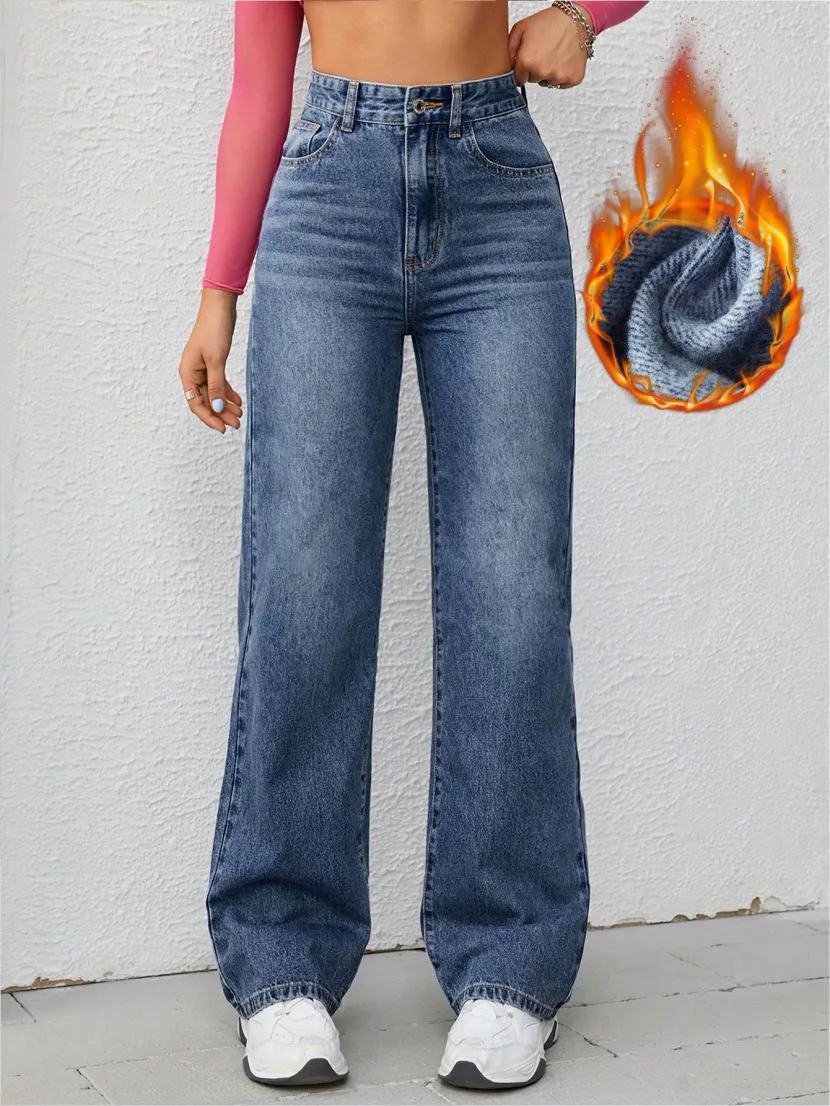 Casual Wide Leg Womens Denim Jeans Fashionable Versatile Comfortable Perfect for Everyday Wear R