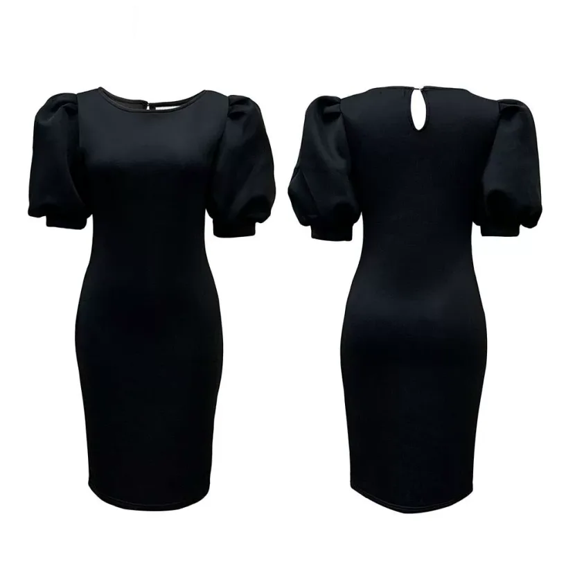 Summer Womens Dress Puff Sleeve Bodycon Fit Elegant Party Style Available in Various Colors Whol