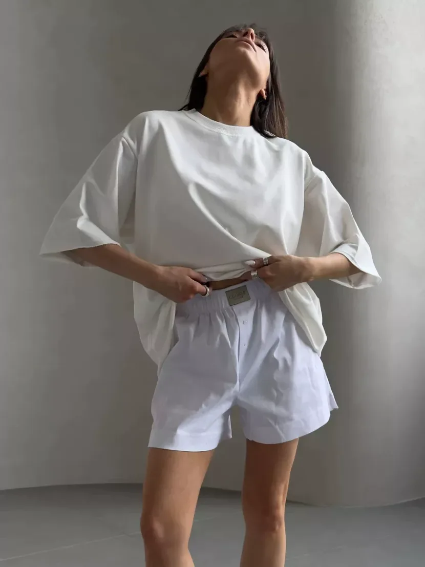 Womens Loose Fit Cotton T Shirt Distressed Round Neck Short Sleeve Basic Style Casual Wear Whole