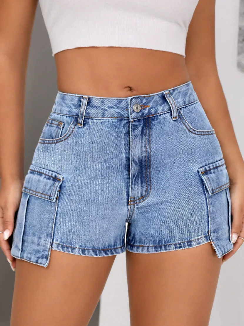Womens Slim Fit Denim Shorts Comfortable Stylish Casual Perfect for Summer Outings Wholesale Ava