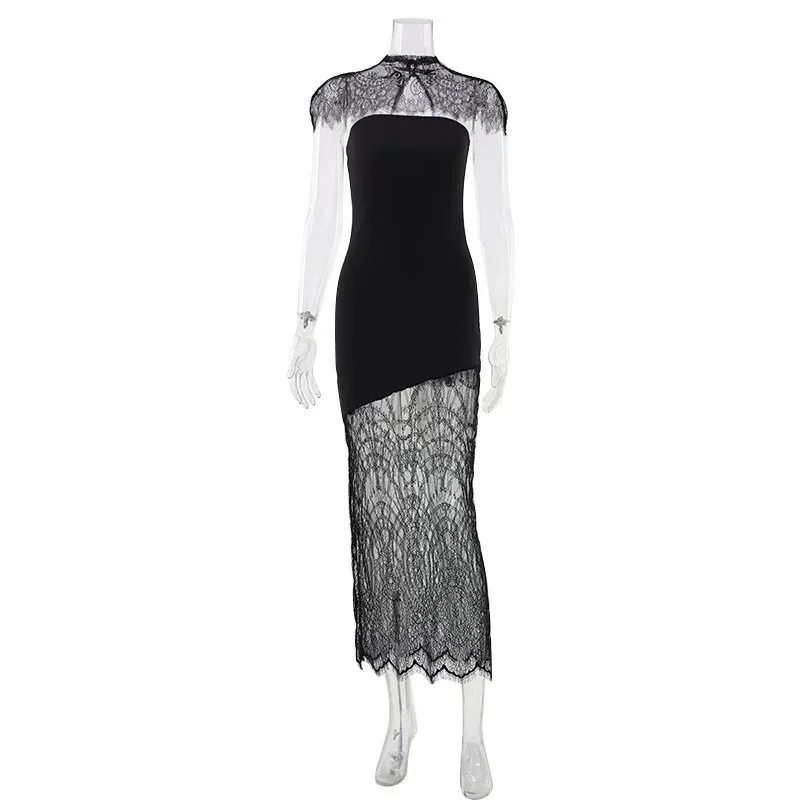 Sleeveless Lace Trimmed Bodycon Dress Elegant Fit Spring Fashion Chic Style Wholesale Available