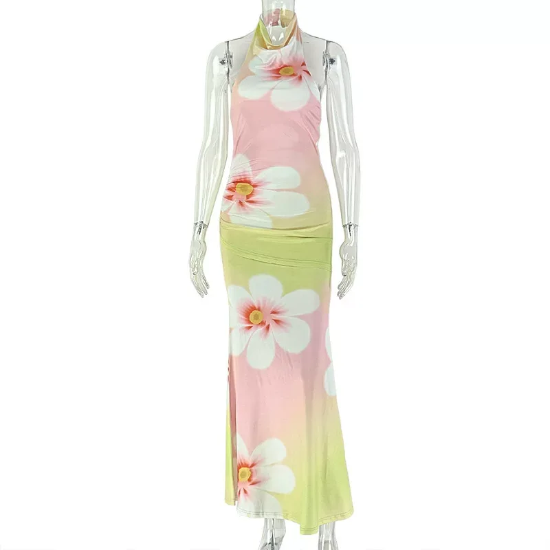 Elegant Womens Bodycon Dress Halter Neck Slim Fit Casual Style Perfect for Work and Social Event