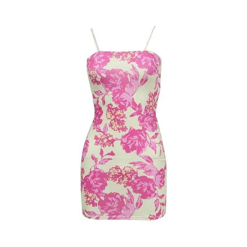 Summer Womens Bodycon Dress Off Shoulder Sexy Rose Print Sleeveless Perfect for Parties and Even