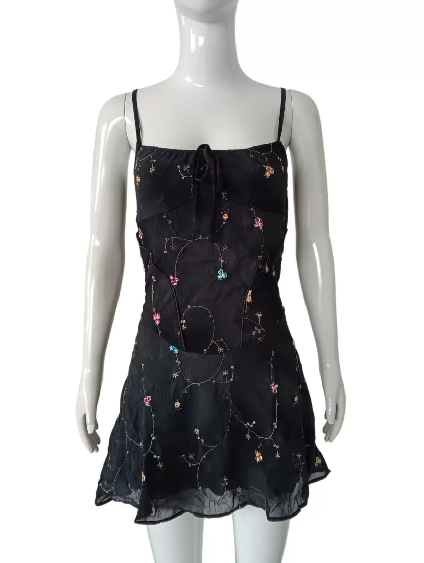 Rose Floral A Line Dress Sleeveless Waist Defined Summer Style Perfect for Casual Outings Wholes