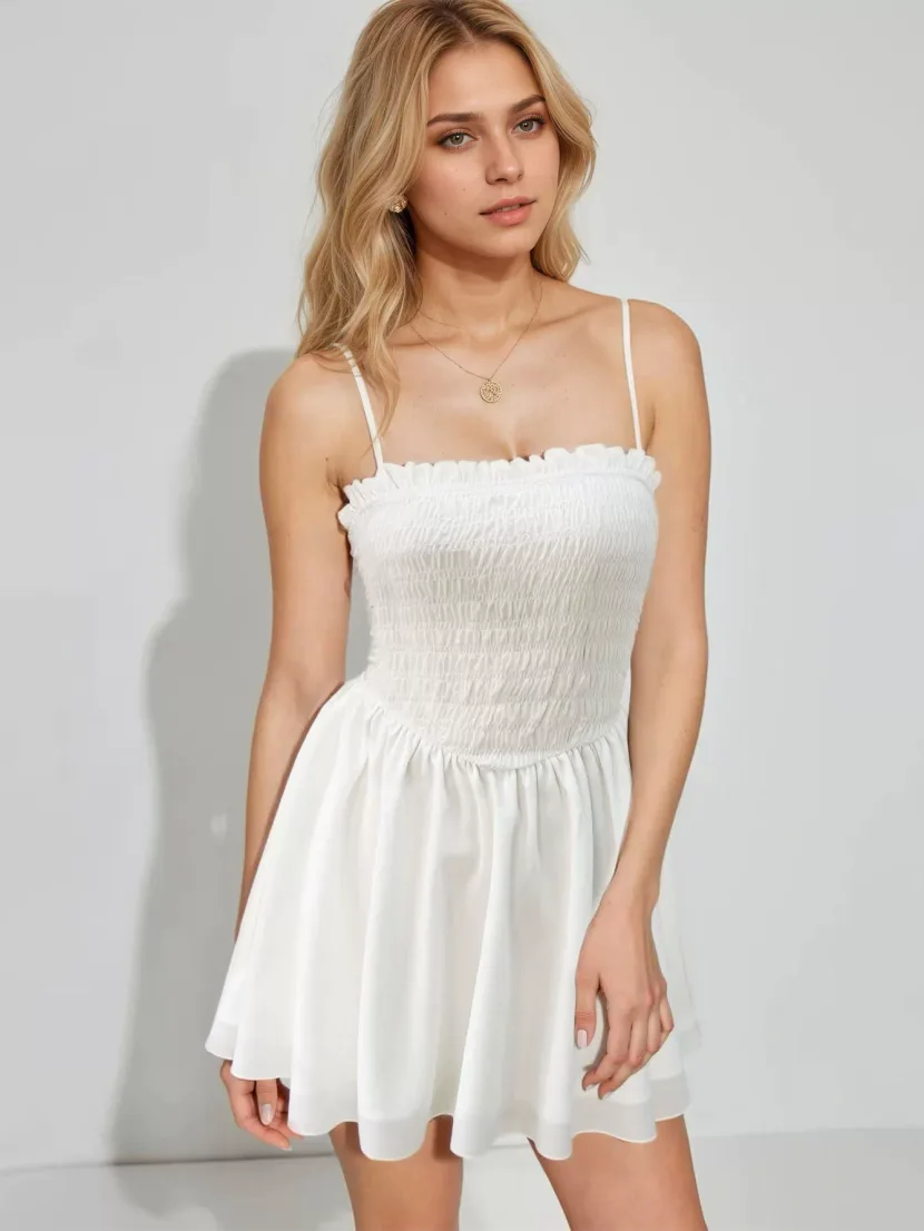 Chiffon Summer Dress Sexy A Line Spaghetti Straps Beach Vacation Style Wholesale Available OEM O