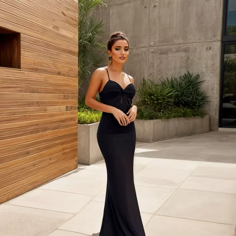Elegant Womens Bodycon Dress Sleeveless Maxi Length Spring Summer Style Perfect for Evening Even