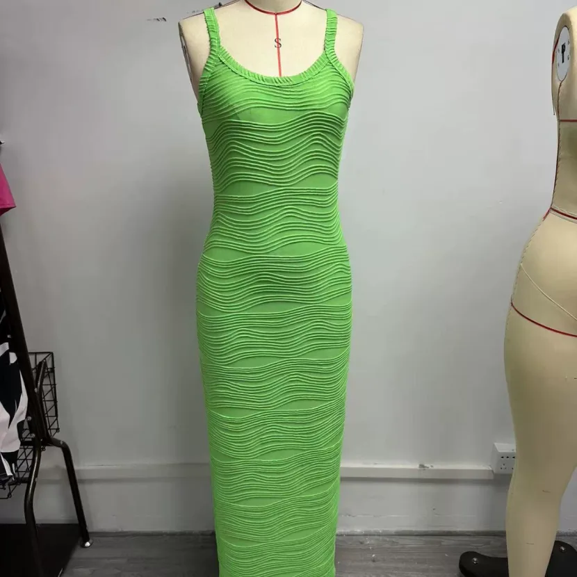 Summer Casual Womens Dress Slim Fit U Neck Solid Color Spaghetti Straps Perfect for Parties or E