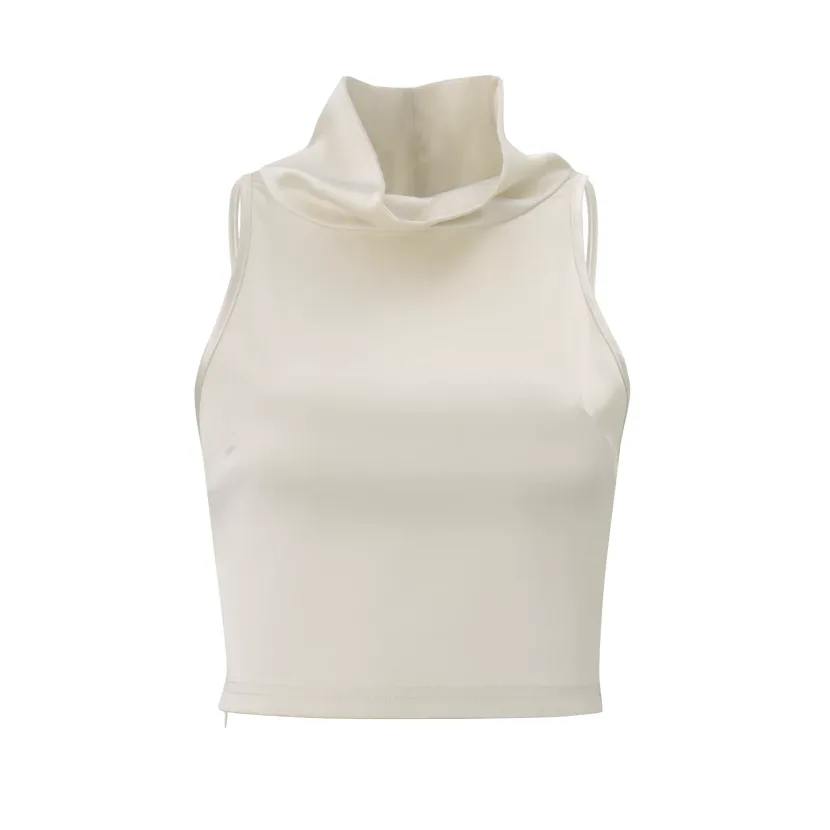 Womens Summer Two Piece Set Slim Fit Crop Top with High Neck and Embroidered Bodycon Skirt Casual Wear Wholesale