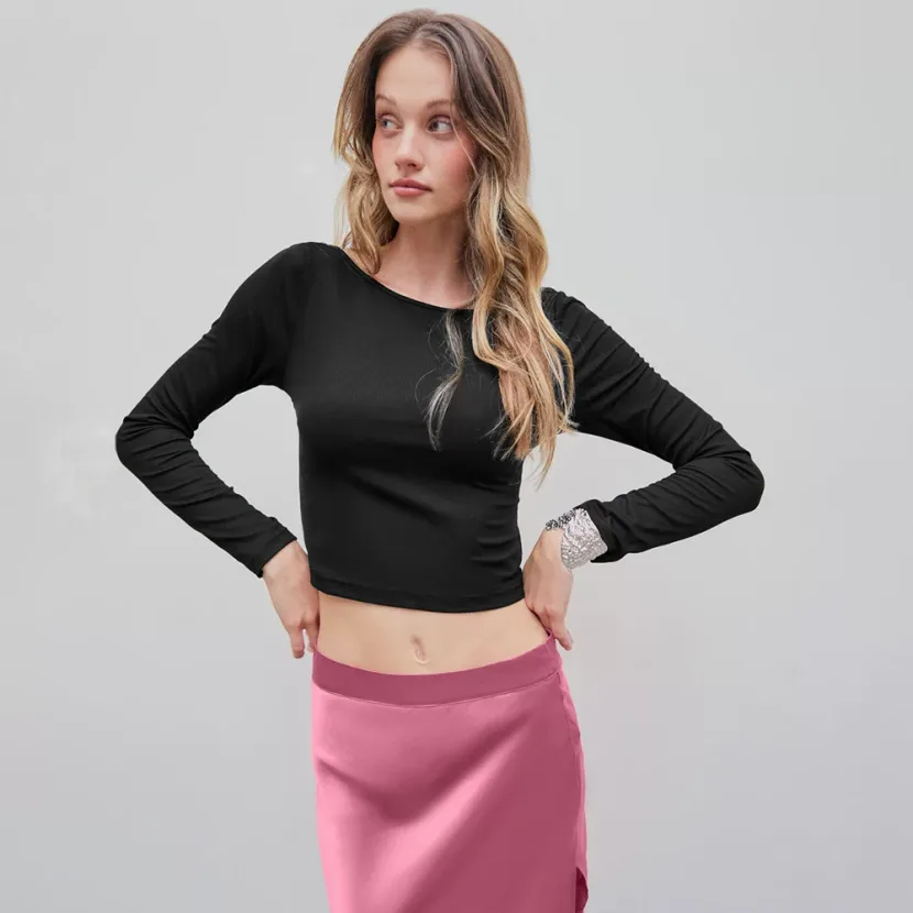 Womens Sexy Backless Crop Top Slim Fit Spring Summer Stylish Design Wholesale Available private