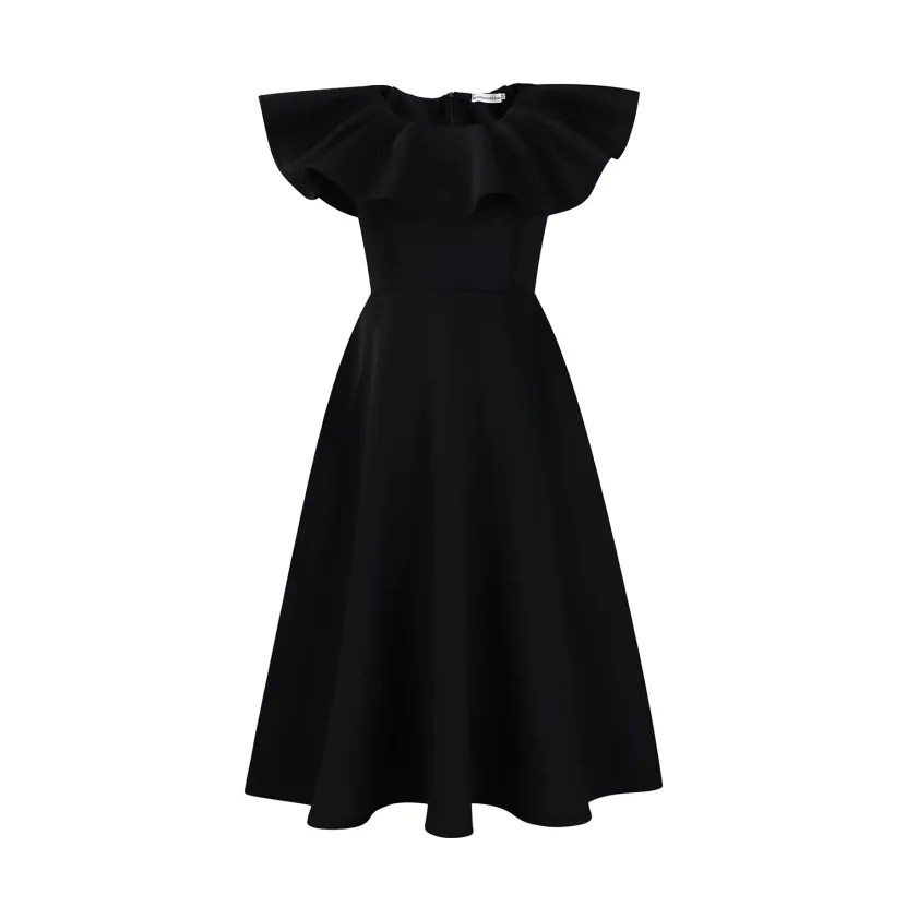 Elegant Ruffle Hem Maxi Dress Fashionable Sophisticated Perfect for Parties Available for Wholes