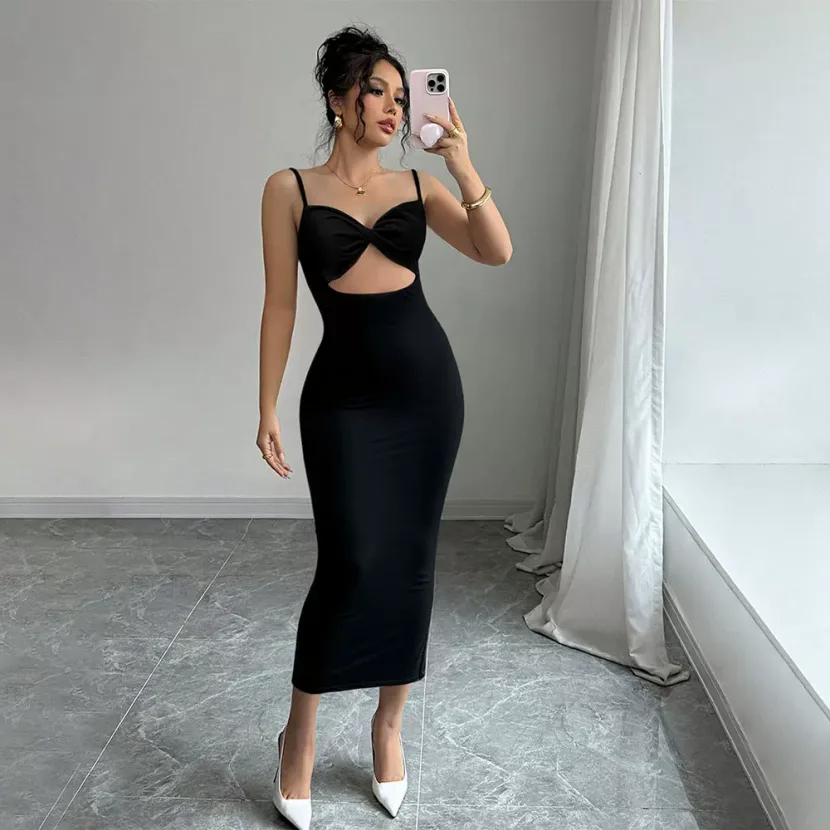 Summer Sleeveless Bodycon Dress Elegant Sexy Chic Design Perfect for Parties and Events Wholesal