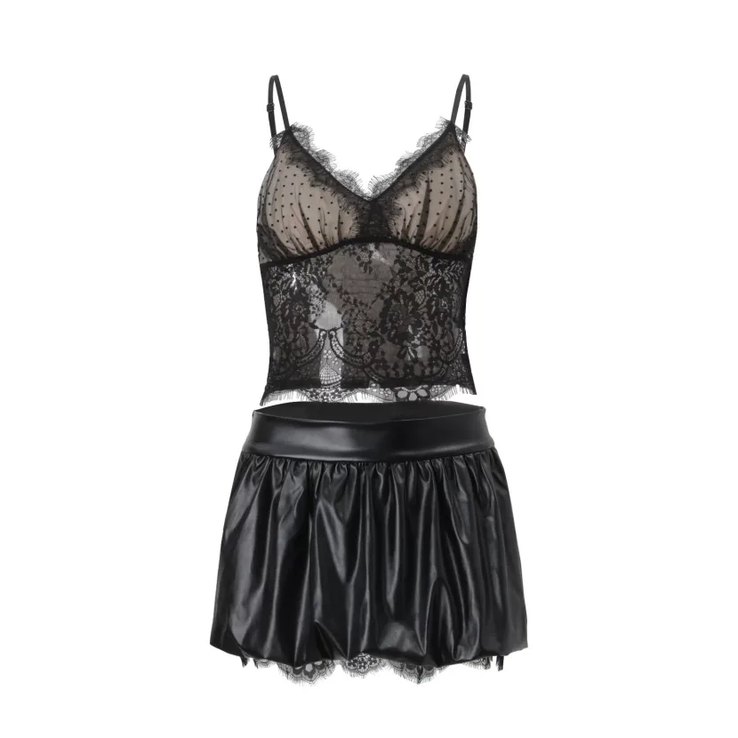 Lace Polka Dot Camisole Top Stylish and Versatile Perfect for Autumn Outfits Wholesale Available