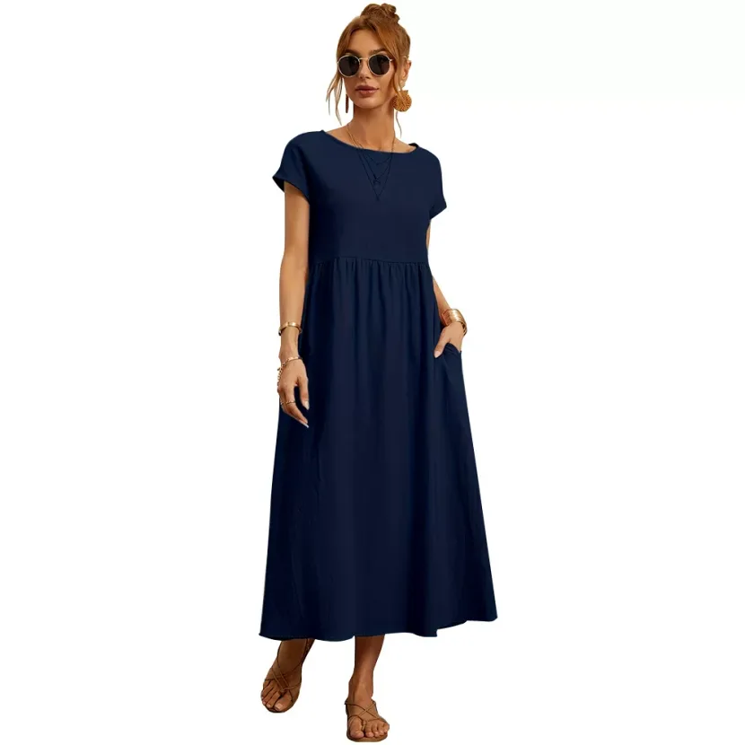 Elegant Long Casual Dress for Women Fashionable Comfortable Versatile Ideal for Home Travel and