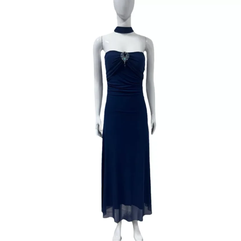 Elegant French Style Mesh Strapless Evening Dress Slim Fit High End Design Perfect for Parties W