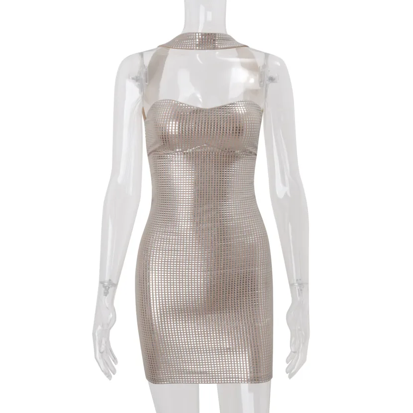 Bodycon Halter Dress Elegant Design Slim Fit Chic Style Perfect for Winter Parties Wholesale Ava