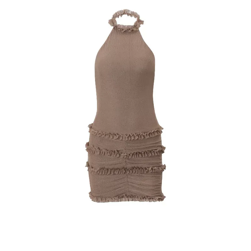 Backless Bodycon Dress Stylish Sexy Sleeveless High Neck Perfect for Nightclubs and Parties Whol
