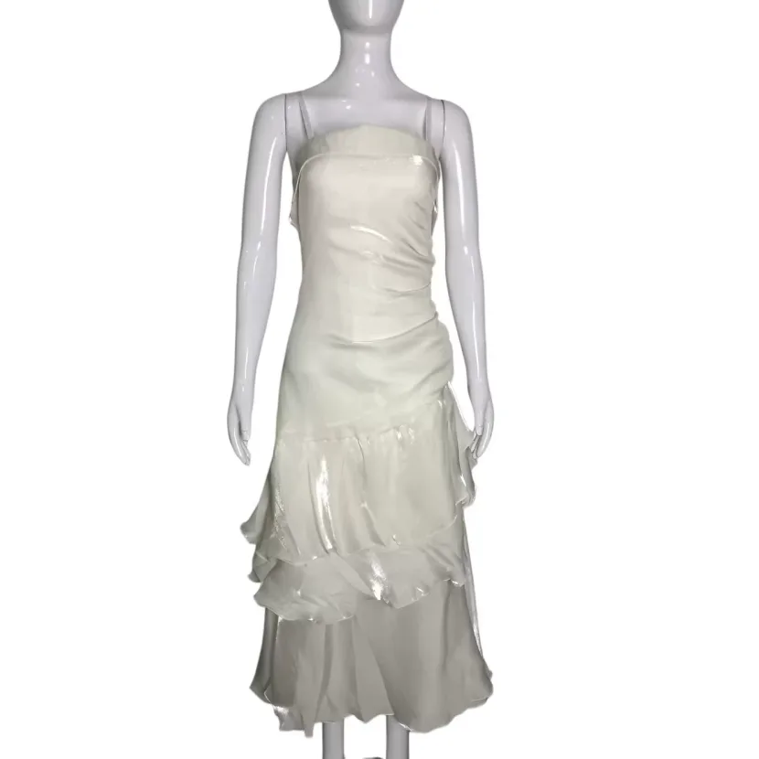 Elegant French Style Womens Maxi Dress Sweet Aesthetic Spaghetti Straps Perfect for Parties and