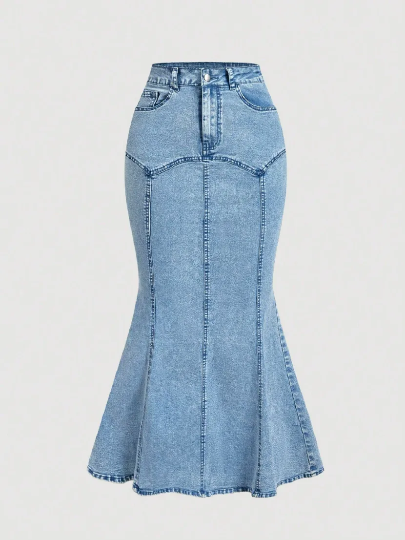 Wholesale Womens Skirts Blue Multiple Sizes OEM ODM Supplier Wholesale Womens Skirts Blue Multiple Sizes OEM ODM Supplier