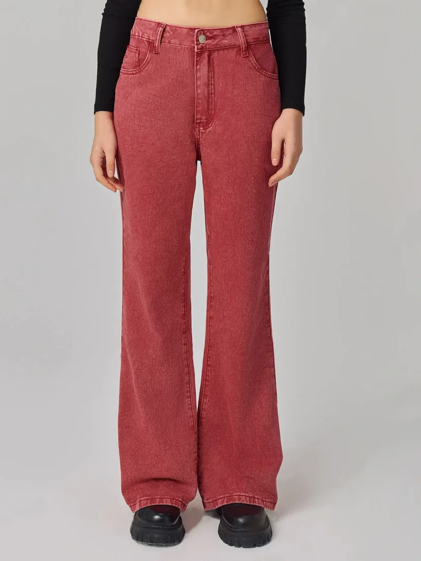 Womens Casual Wide Leg Straight Leg Jeans High Quality Denim Comfortable Fit Trendy Style Perfec