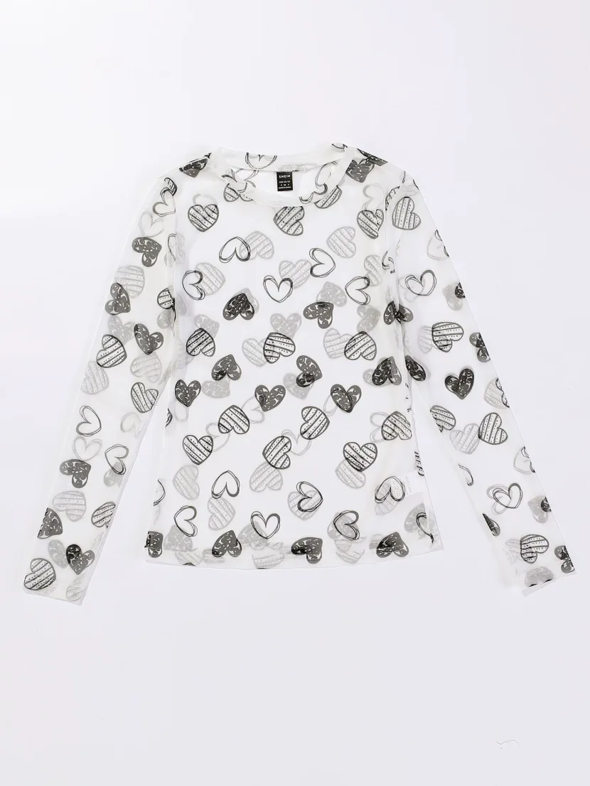 Casual Long Sleeve T Shirt Lightweight Mesh Fabric Versatile Style Trendy Design Perfect for Eve
