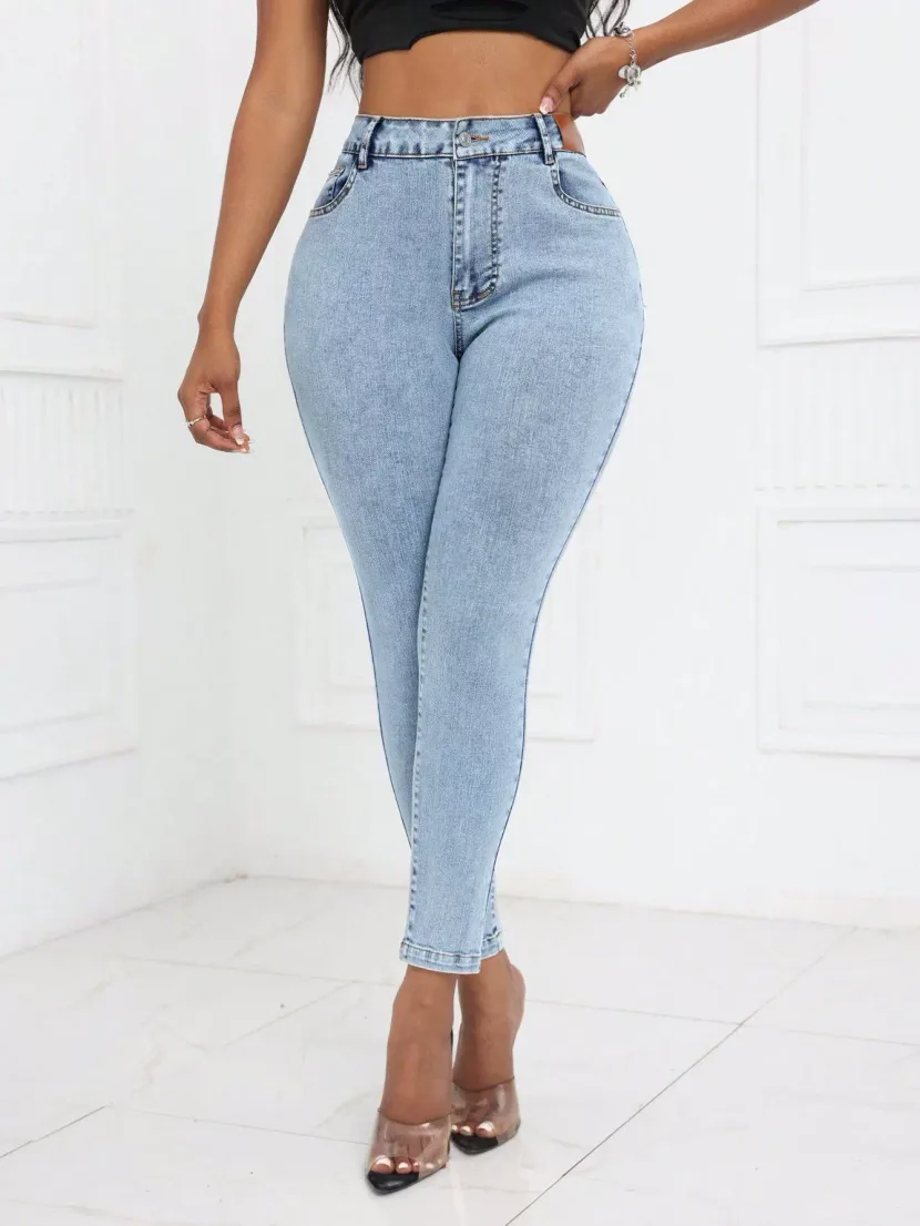 Slim Fit Stretch Denim Jeans for Women Casual Style Comfortable Fabric Versatile Use Ready to Sh