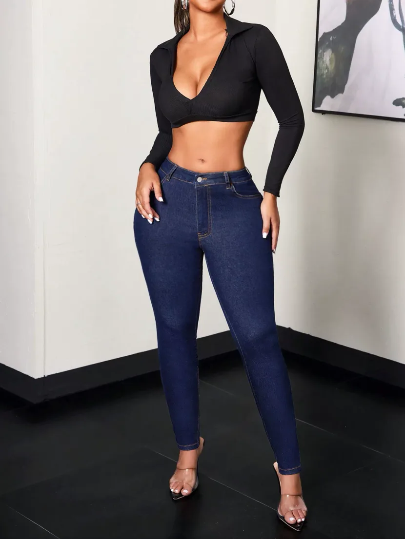 Skinny Jeans Elastic Slim Fit Comfortable Denim Casual Street Style Ready to Ship wholesale