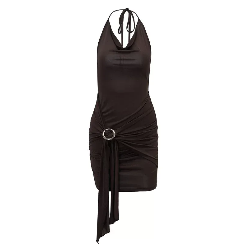 Fashionable Deep V Backless Maxi Dress for Women Elegant Sexy Autumn Style Perfect for Parties a