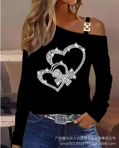 Off Shoulder Color Block Printed Top Spring Collection Casual Wear Wholesale Available private l