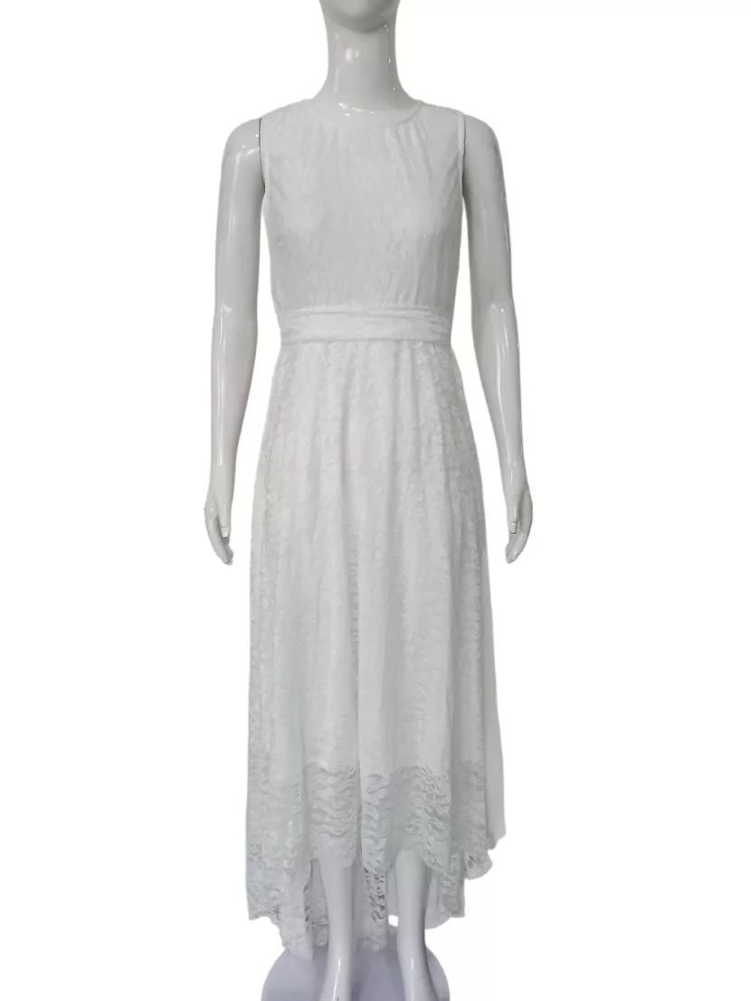 Plus Size Lace Panel High Low Dress Elegant Sexy Design for Parties Available in Various Colors