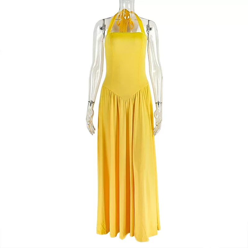 A Line Dress Waist Defining Slim Fit Pleated Solid Color Elegant Evening Wear for Parties OEM Av