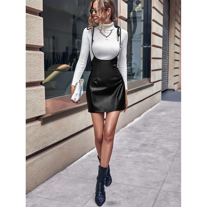 Elegant Womens Suspender Midi Skirt Chic Design Comfortable Fit Versatile Style Perfect for Casu