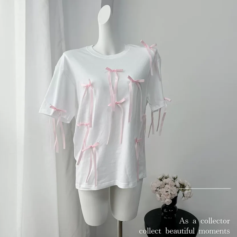 Womens Summer Loose Fit Short Sleeve T Shirt Bohemian Fringe Design 100 Cotton Casual Style Whol