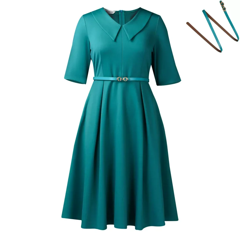 Elegant Solid Color African Dress Womens Fashion Short Sleeve Stylish Silhouette Perfect for Cas