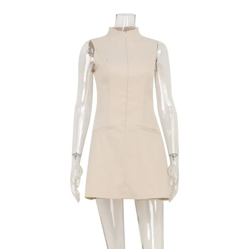 Summer Fashion Sleeveless A Line Dress Elegant Fit and Flare Lightweight Fabric Casual or Party