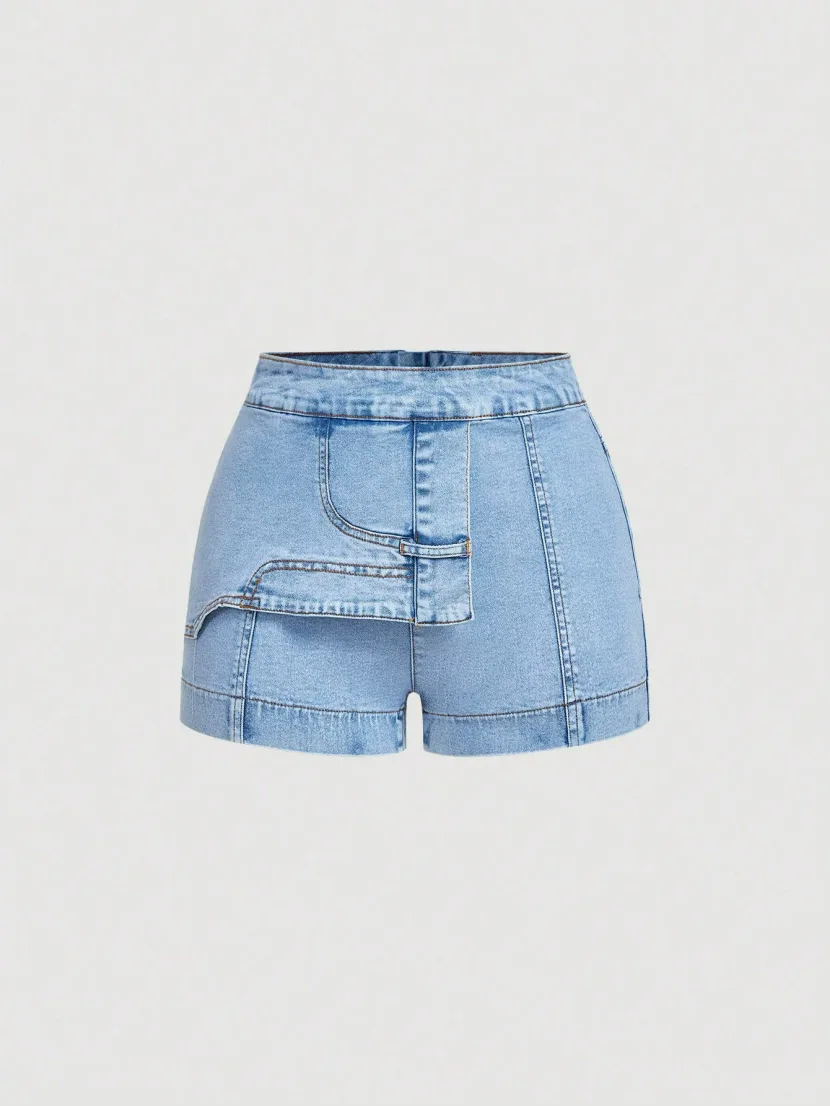 Casual Womens Denim Shorts Trendy Style Comfortable Fit Versatile for Everyday Wear Ready to Shi