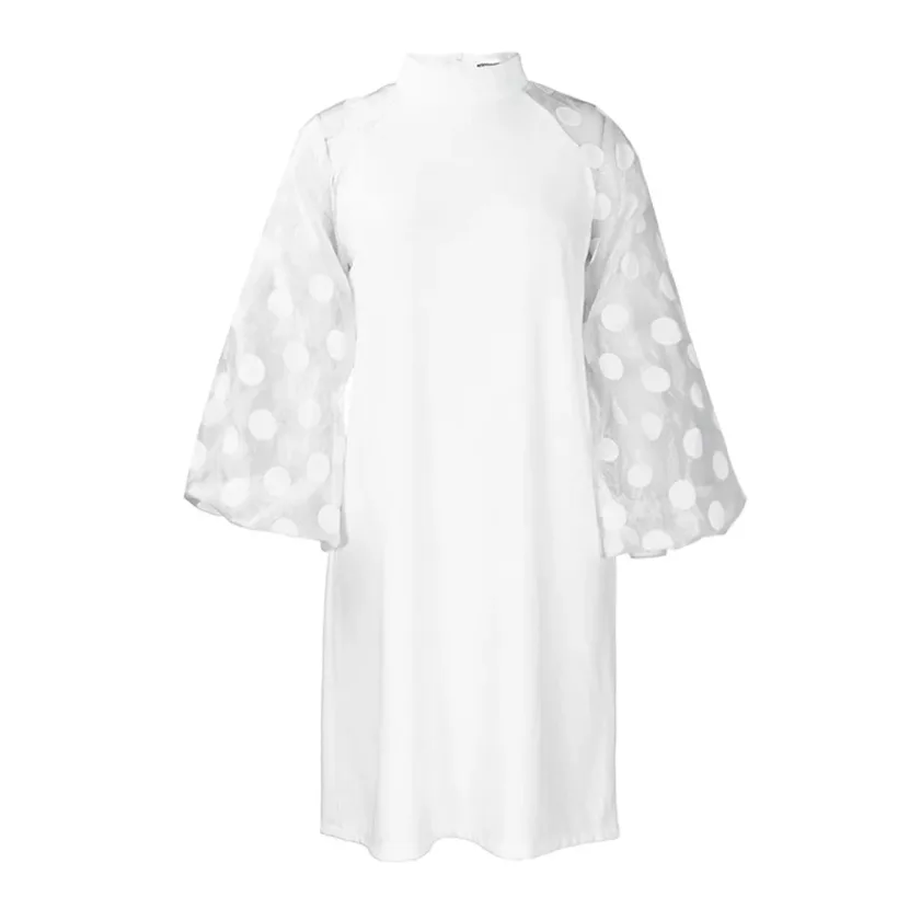 Womens Fashion Dress Loose Fit Mesh Paneling Trendy Design Suitable for Casual Wear Wholesale Av