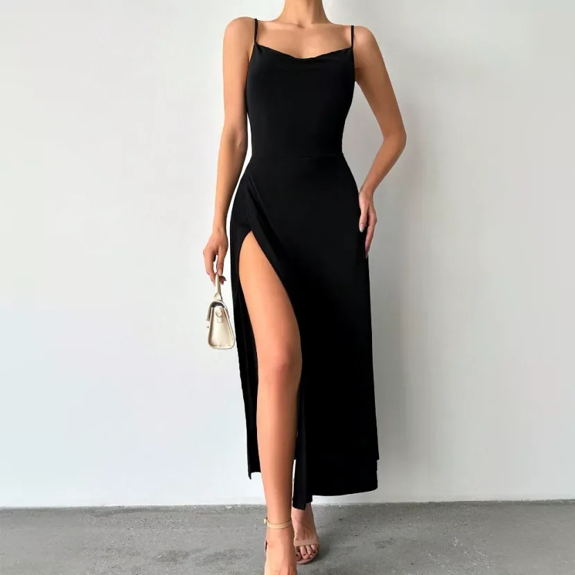 Elegant Womens Midi Dress Sexy Simple Fashionable Sleeveless Spring Summer Collection Wholesale